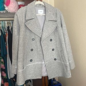 NWT. Grey Peacoat - Old Navy.